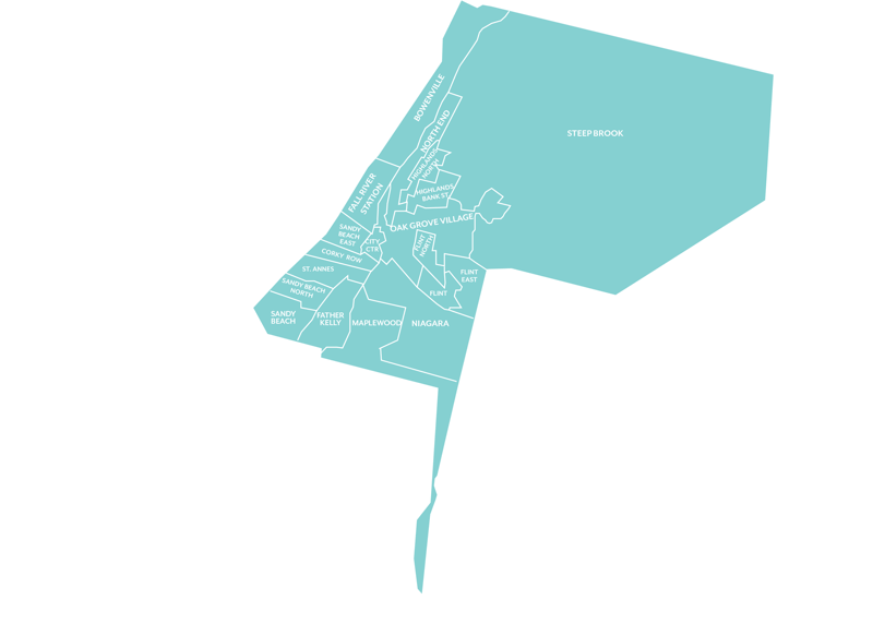 Map of Fall River, MA