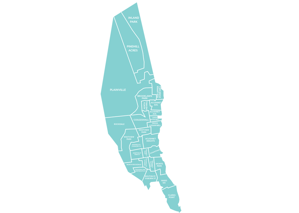 Map of New Bedford, MA